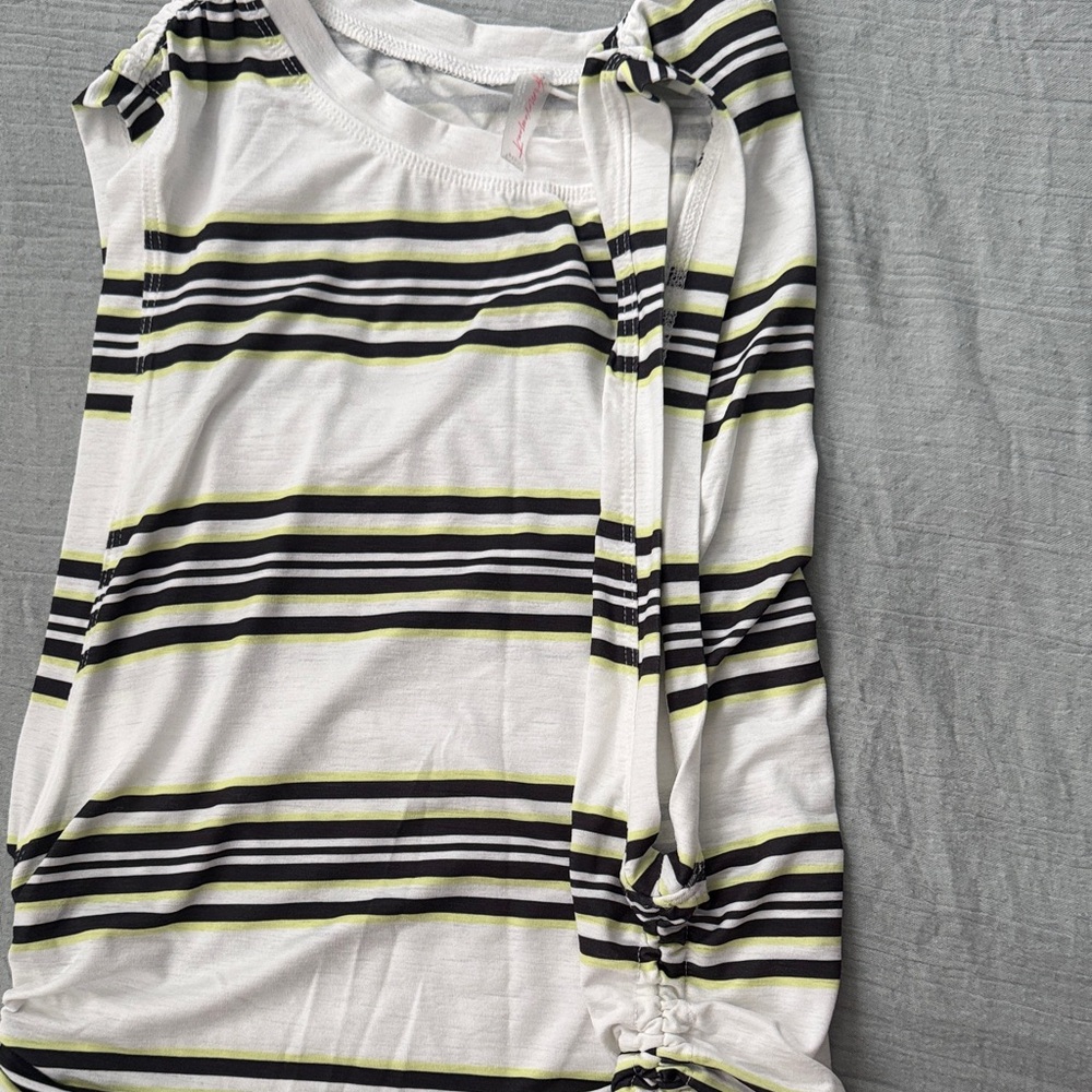 FP Movement by Free People Black and White Striped Muscle Tee - Picture 4 of 4